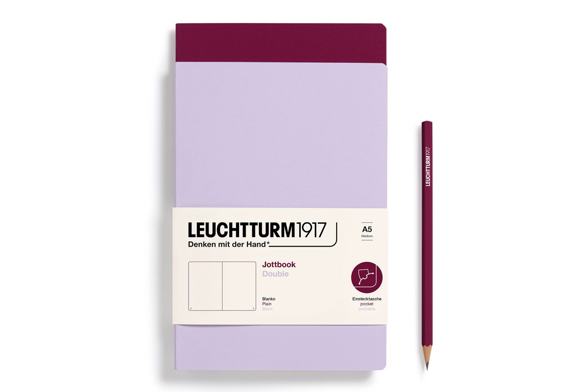 LEUCHTTURM1917 Jottbook Plain A5 Lilac & Port Red